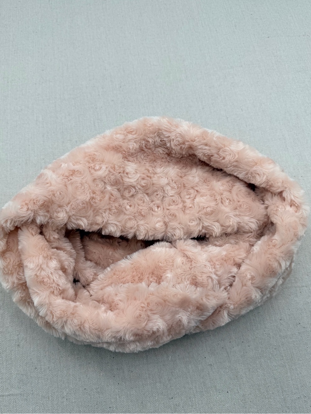 Amiee Lynn Plush Faux Fur Infinity Scarf - Blush Pink